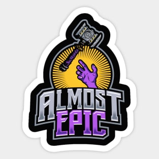 Almost Epic Logo - On Black Sticker